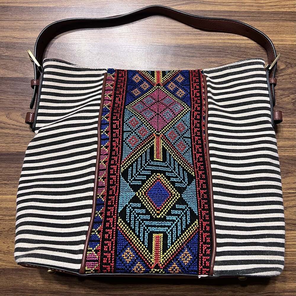 Aztec Embroidery Shoulder Bag Ember Hobo Bag Jen & Co.